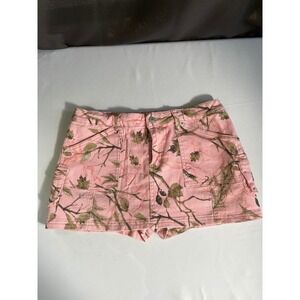 Riley & James Pink Camo Cargo Skort Womens Large Realtree Camouflage Mini Skirt